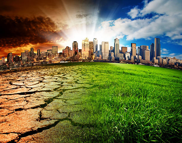 Climate change from drought to green growth Climate change from drought to green growth climate change stock pictures, royalty-free photos & images